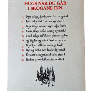 Klassisk plakat: Hugs når du går i skogane inn (variant 2)